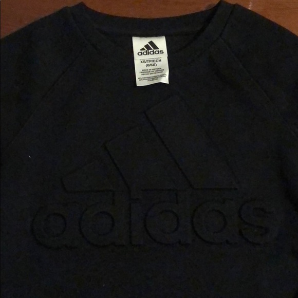 NWT Adidas Girls Logo pullover top XS - Picture 5 of 6